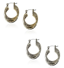 Coronet Jewelry Co Coronet 32418 Triple Hoop w/Texture Earring