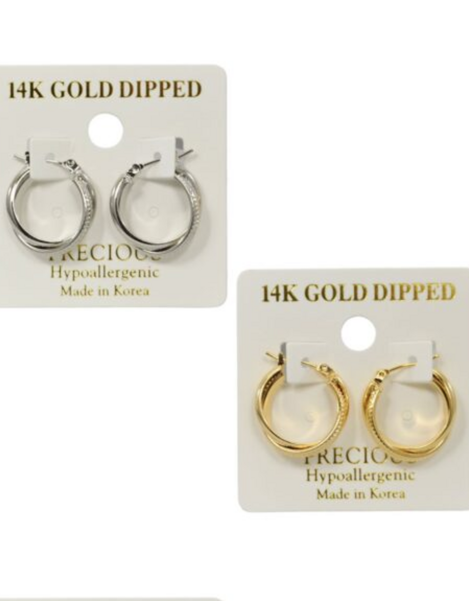 Coronet Jewelry Co Coronet 32438 Twisted Double Hoop Earring
