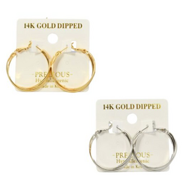 Coronet Jewelry Co Coronet Triple Gold Dipped Hoop Earring