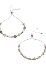 Coronet Jewelry Co Coronet 34310 Textured Bead Silver Bracelet
