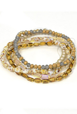 Coronet Coronet 34055 Five Layer Multi Brown Beaded Bracelet