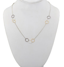 Coronet Coronet 31033 Tri-Tone Rings Necklace