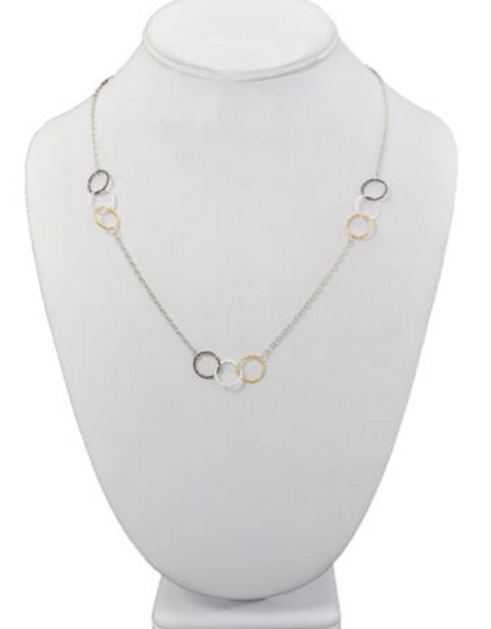 Coronet Coronet 31033 Tri-Tone Rings Necklace