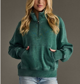Panache Apparel Panache Green 1/4 Zip Sweatshirt LH