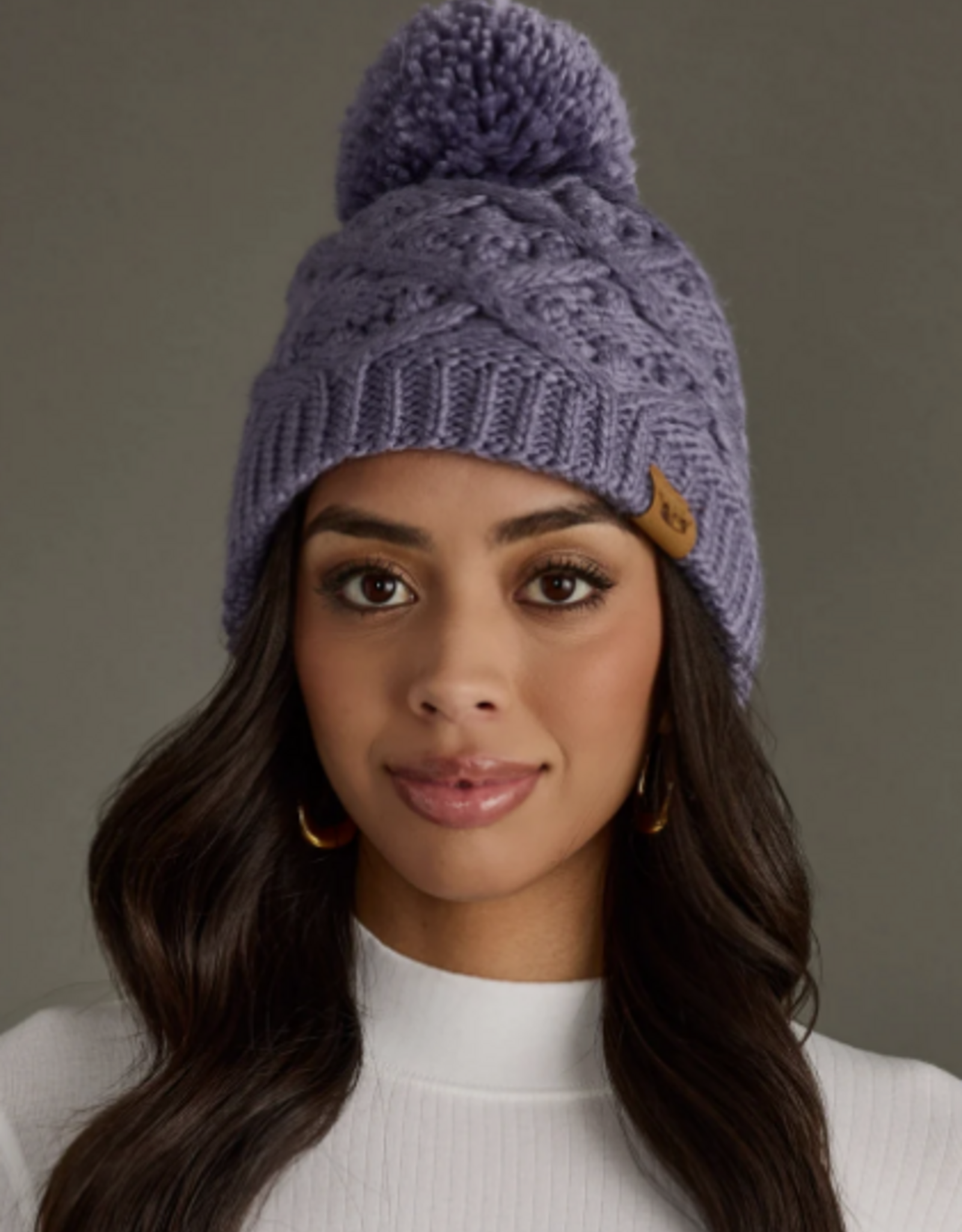 Panache Apparel Panache Periwinkle Knit Pom Hat