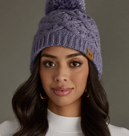 Panache Apparel Panache Periwinkle Knit Pom Hat