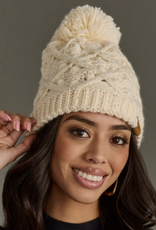 Panache Apparel Panache Cream Knit Pom Hat