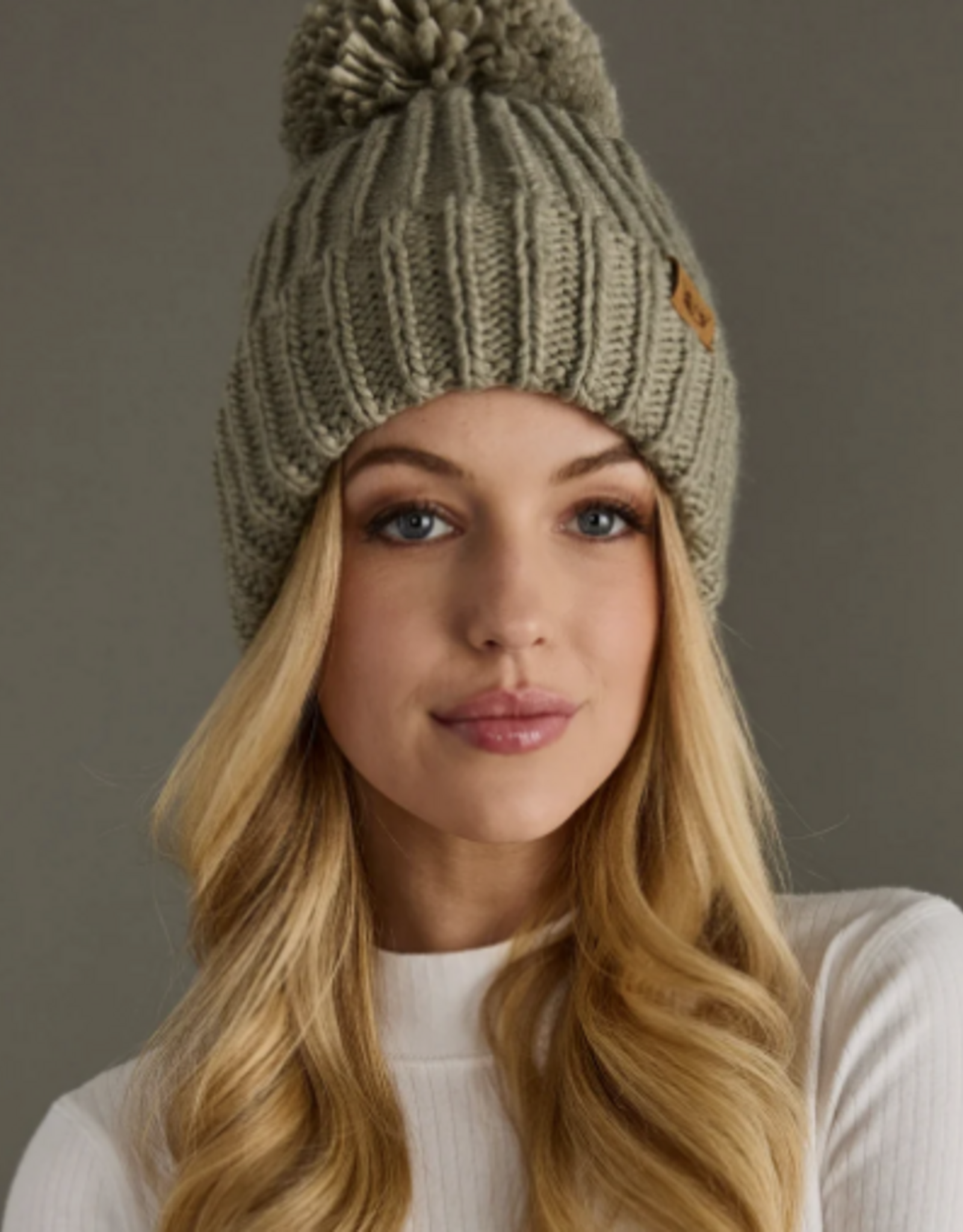 Panache Apparel Panache Dusty Sage Knit Pom Hat