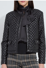 Lysse Lysse  Aurelle Black Quilted Vegan Leather Jacket Lysse Lysse  Aurelle Black Quilted Vegan Leather Jacket