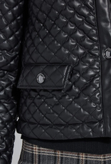 Lysse Lysse  Aurelle Black Quilted Vegan Leather Jacket Lysse Lysse  Aurelle Black Quilted Vegan Leather Jacket