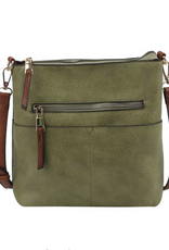 Coronet Jewelry Co Coronet 39046 Sage Crossbody w/Brown Strap Coronet Jewelry Co Coronet 39046 Sage Crossbody w/Brown Strap
