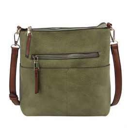 Coronet Jewelry Co Coronet 39046 Sage Crossbody w/Brown Strap
