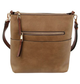 Coronet Jewelry Co Coronet 39047 Mocha Crossbody w/Brown Strap Coronet Jewelry Co Coronet 39047 Mocha Crossbody w/Brown Strap