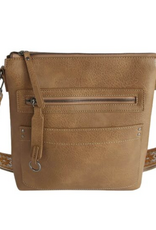 Coronet Jewelry Co Coronet Mocha Front Zip Crossbody w/Guitar Strap