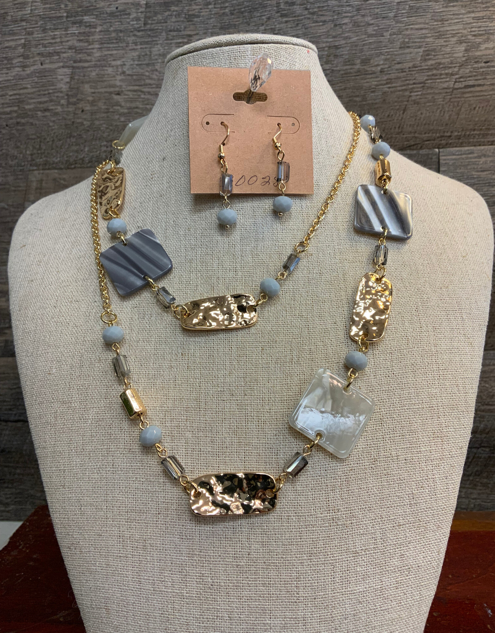 Coronet Coronet 30028N Long Gold Mixed Material Necklace