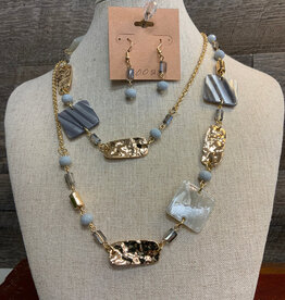 Coronet Coronet 30028N Long Gold Mixed Material Necklace