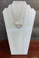 Coronet Jewelry Co Coronet Silver/Pink Enamel Circles Necklace