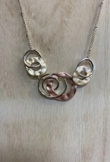 Coronet Jewelry Co Coronet Silver/Pink Enamel Circles Necklace