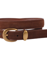Most Wanted Co Most Wanted  Suede with Gold Curve Buckle Belt Most Wanted Co Most Wanted  Suede with Gold Curve Buckle Belt