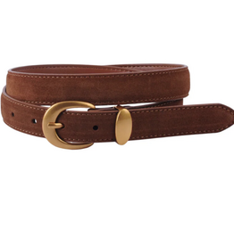 Most Wanted Co Most Wanted  Suede with Gold Curve Buckle Belt Most Wanted Co Most Wanted  Suede with Gold Curve Buckle Belt