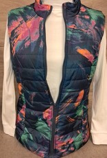 GG Jeans GG Jeans Navy Multi Colored Quilted Vest