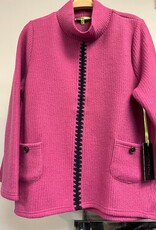 Sharon Young Inc A La Carte Plum Mock Neck w/Ribbing Top AK