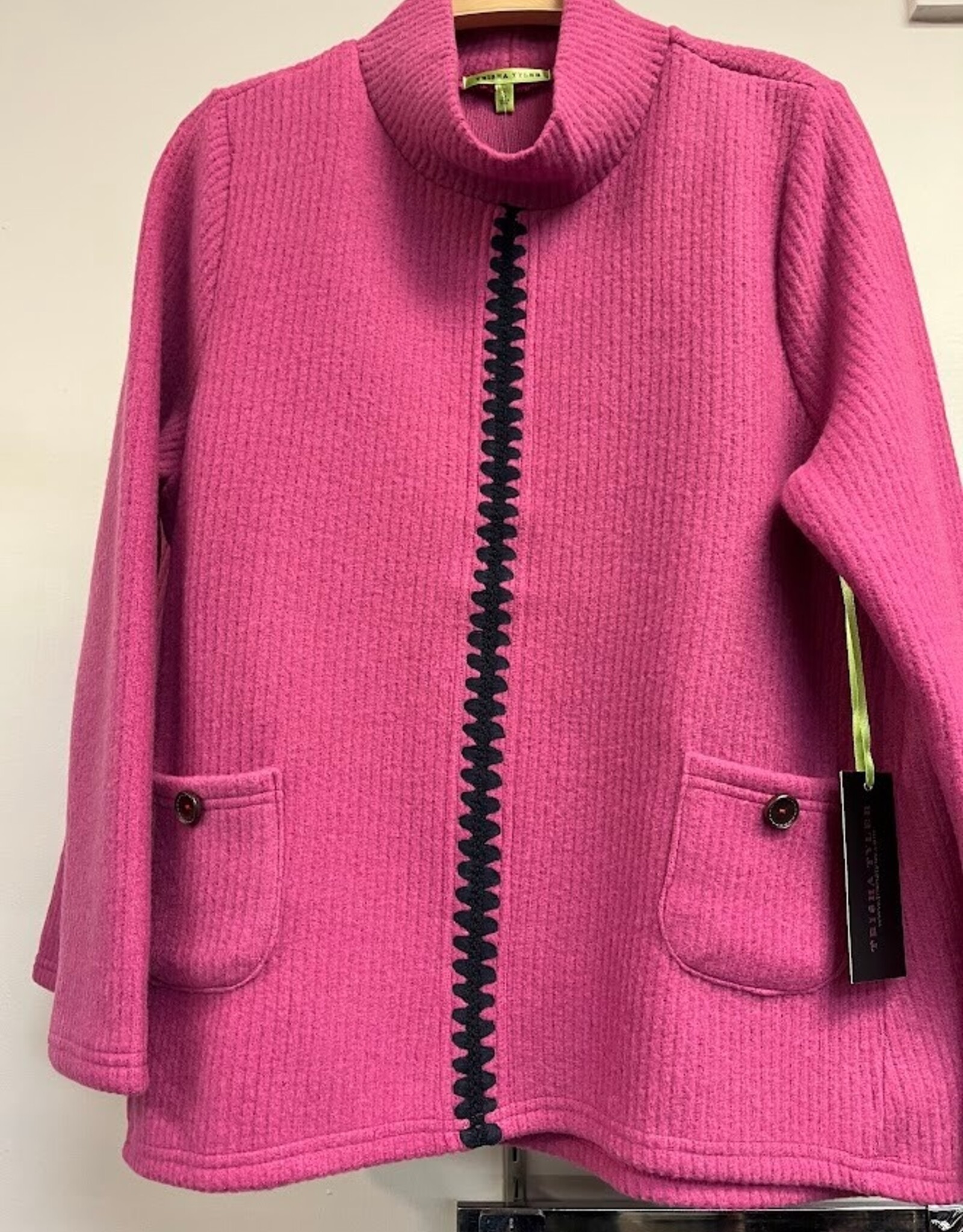 Sharon Young Inc A La Carte Plum Mock Neck w/Ribbing Top AK