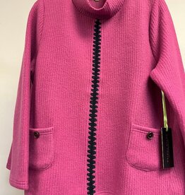 Sharon Young Inc A La Carte Plum Mock Neck w/Ribbing Top AK