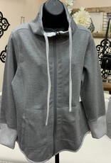 Lulu B Lulu B Grey  Reversible Zip Up Jacket AH Lulu B Lulu B Grey  Reversible Zip Up Jacket AH