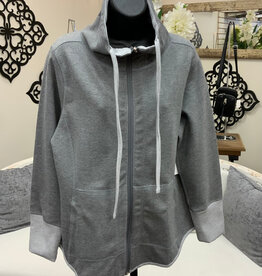 Lulu B Lulu B Grey  Reversible Zip Up Jacket AH