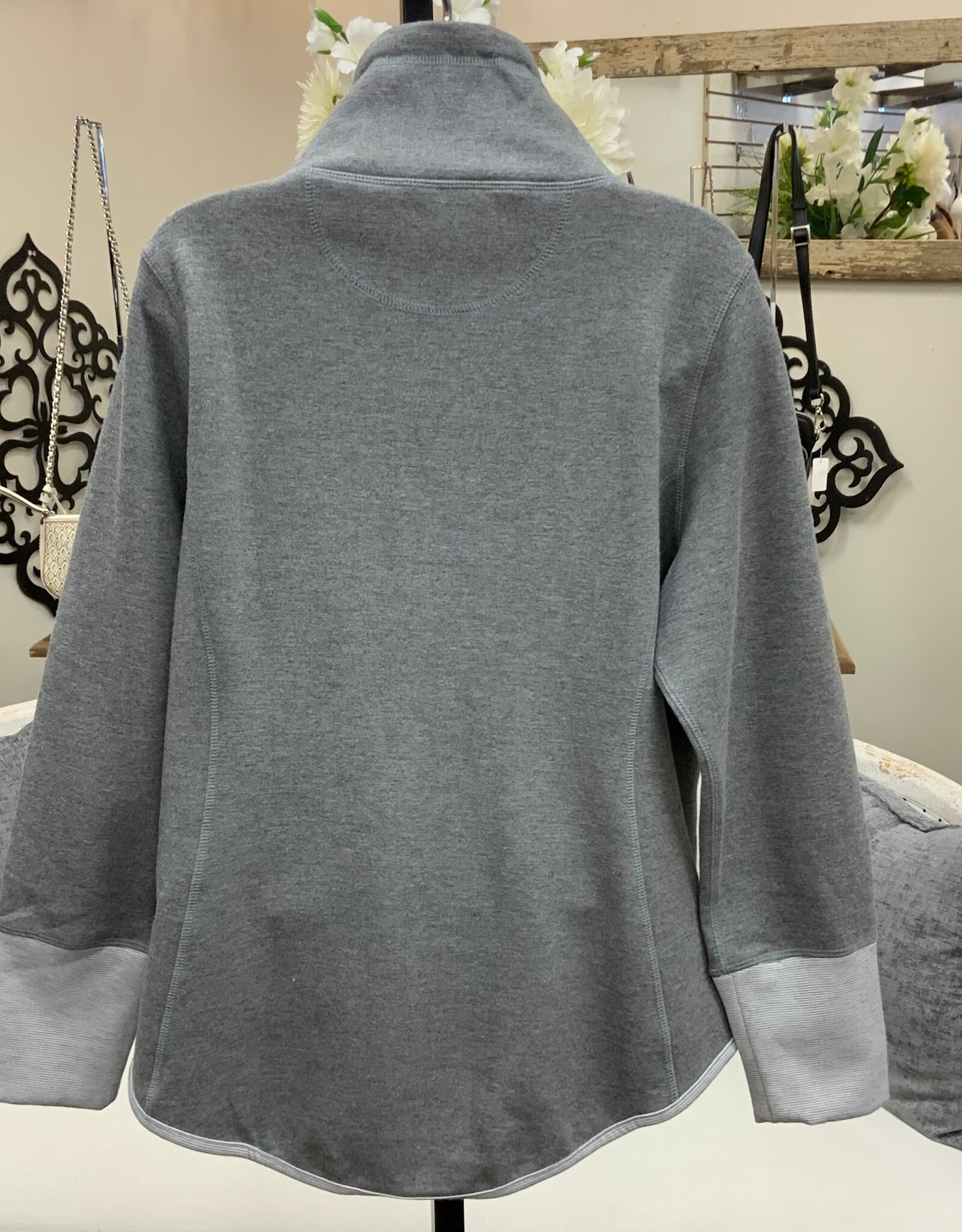 Lulu B Lulu B Grey  Reversible Zip Up Jacket AH