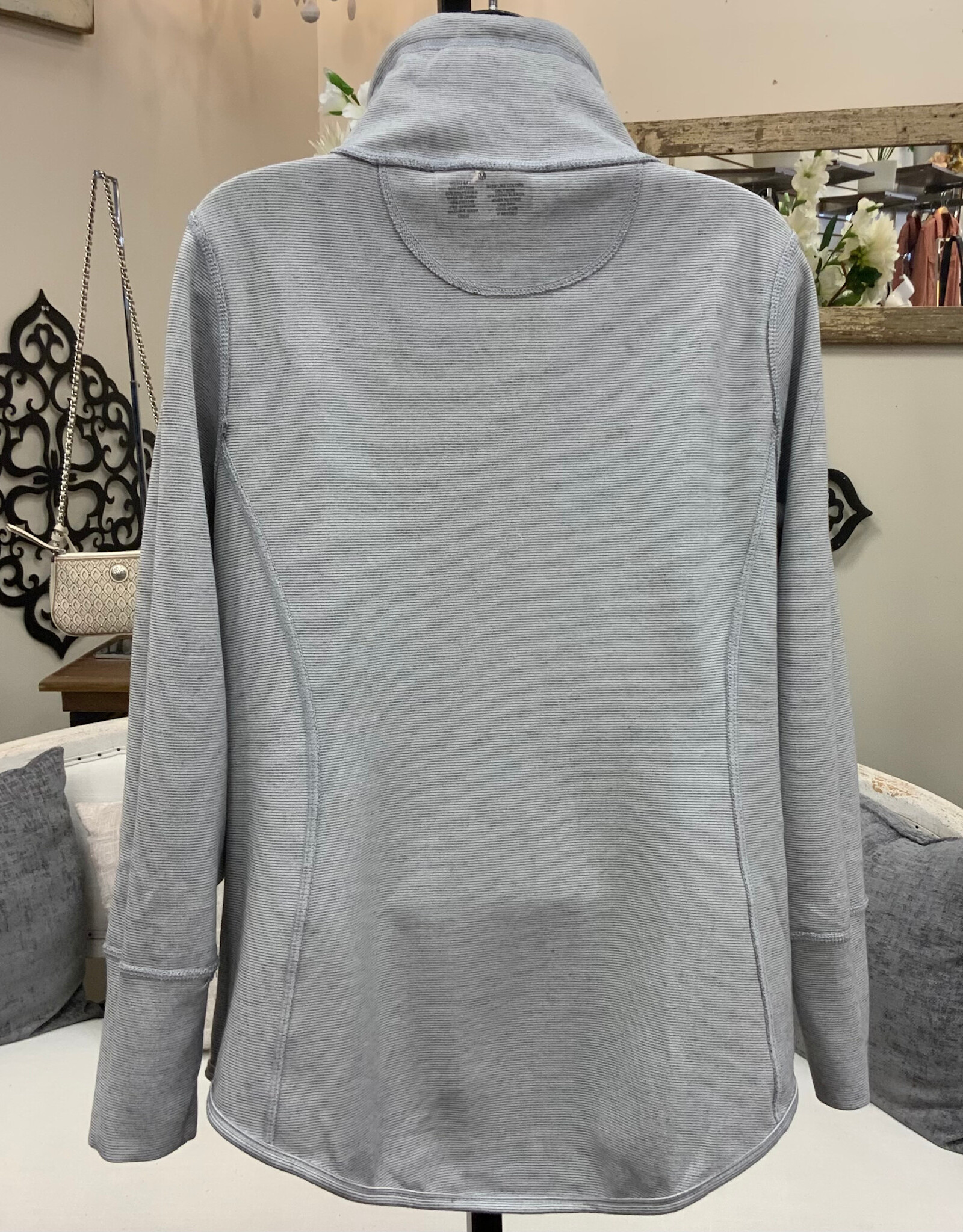 Lulu B Lulu B Grey  Reversible Zip Up Jacket AH