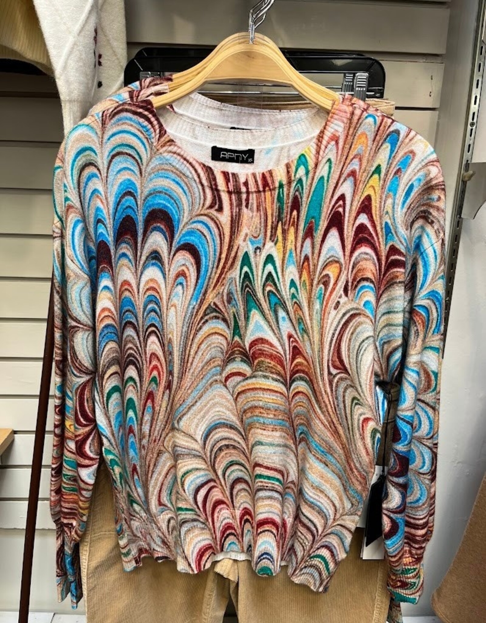 APNY APNY Apricot Multi Print Long Sleeve CA