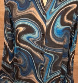 APNY APNY  Blue Multi Long Sleeve Top CA APNY APNY  Blue Multi Long Sleeve Top CA