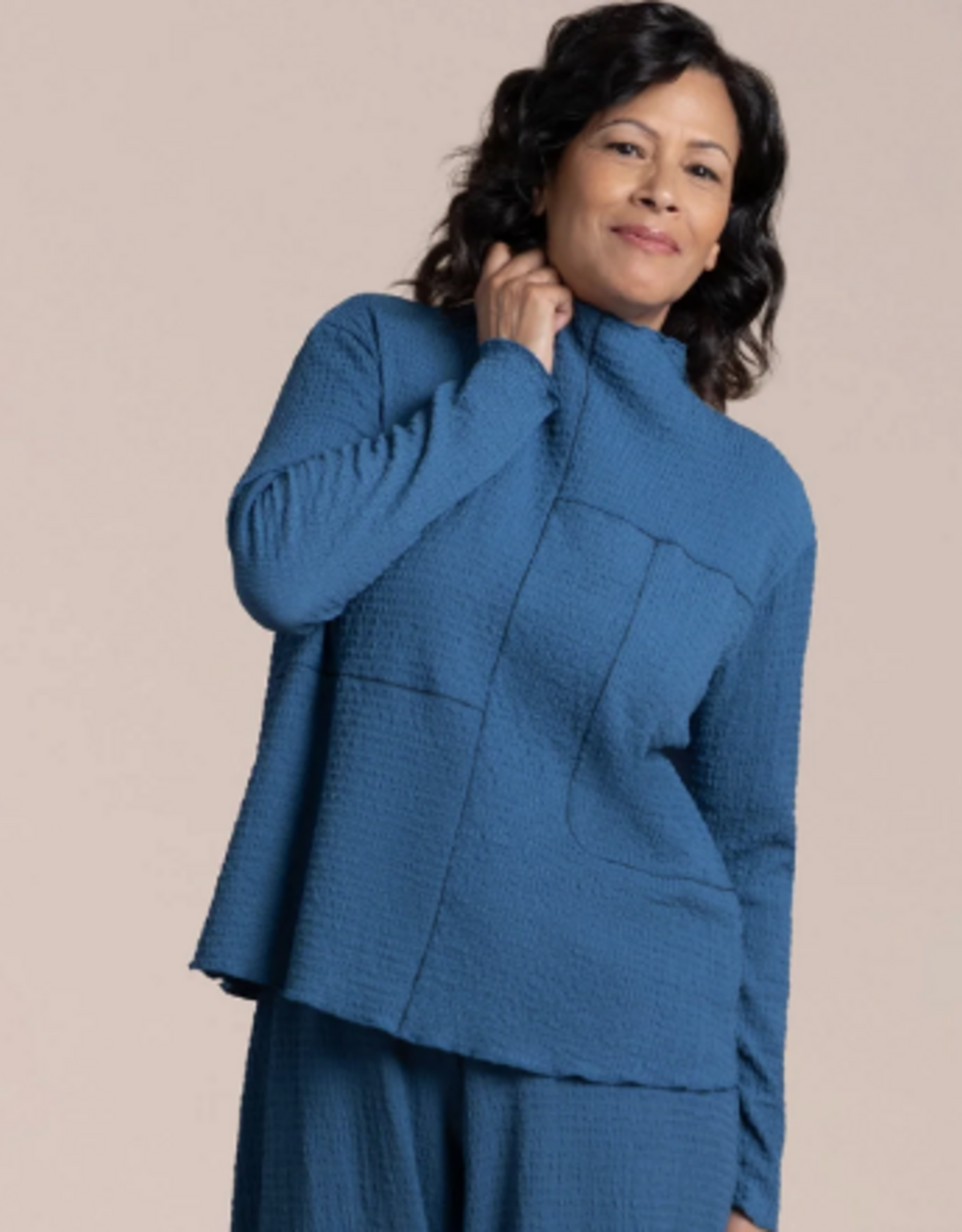 Sympli Sympli  Lake Pop Collage Contrast Top