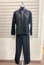 Creation Creation  Black Pull On Scuba Fabric Straight Leg With Pockets