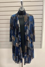 Creation Creations  Blue Sheer Open Front Cardigan