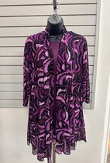 Creation Creations Plum Sheer Open Front Cardigan