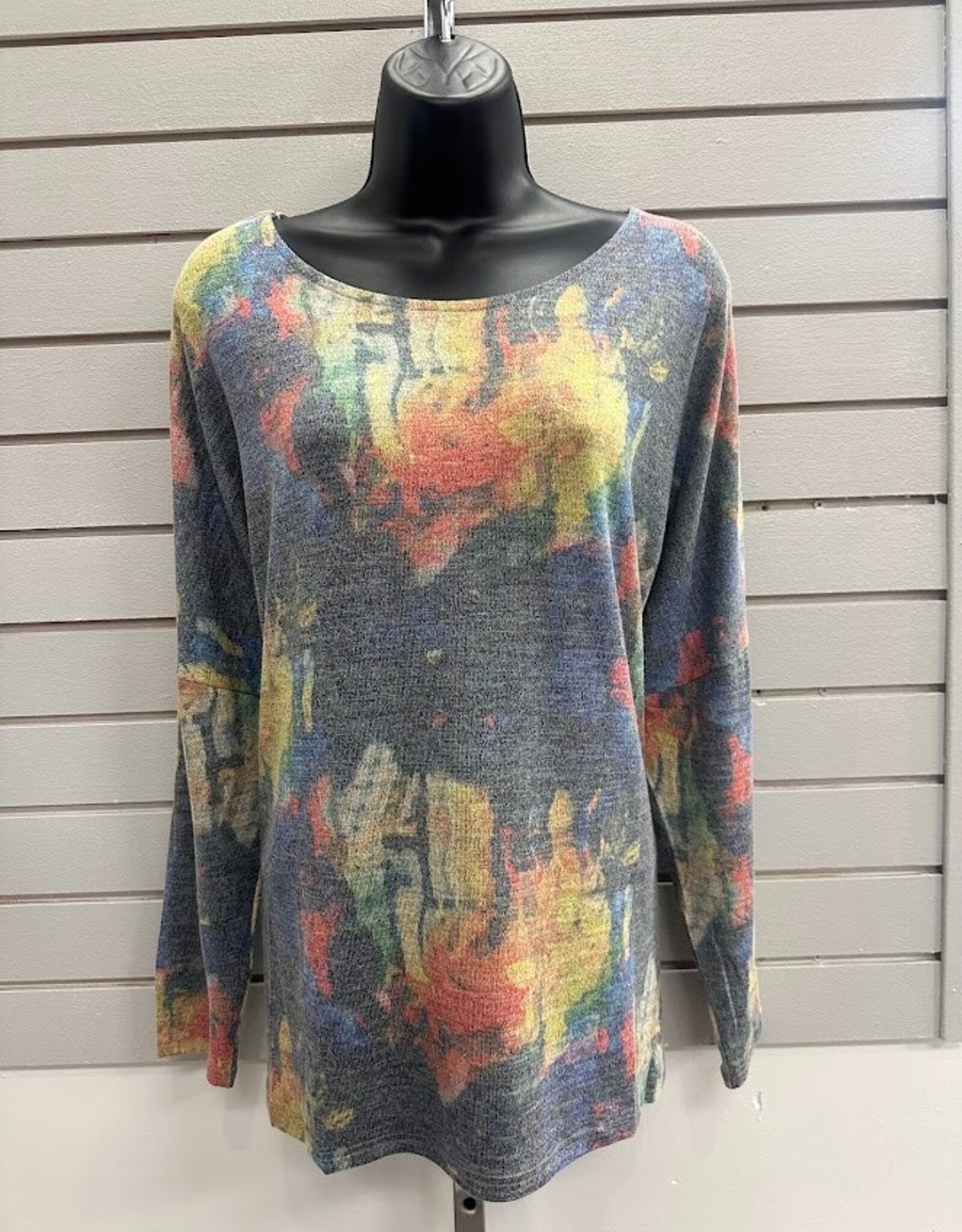 Creation Creation  Nicole  Paint Pallet Pattern  Round Neck L/S Top