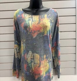 Creation Creation  Nicole  Paint Pallet Pattern  Round Neck L/S Top