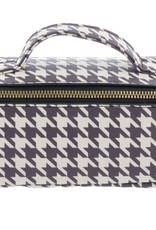 Karma  Mini Houndstooth Zip Cosmetic Bag