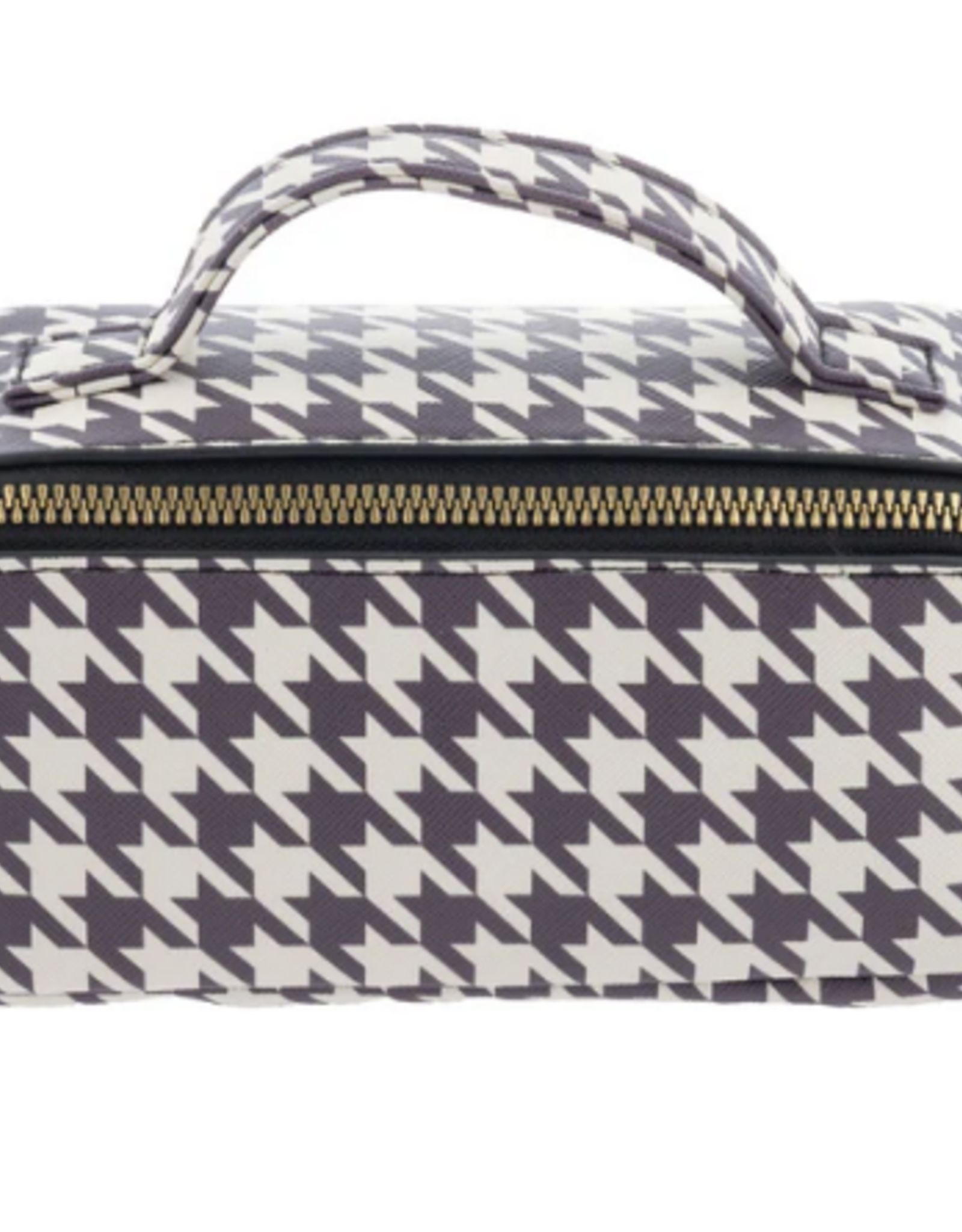 Karma  Mini Houndstooth Zip Cosmetic Bag