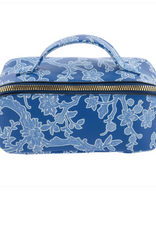 Karma  Blue Floral Zip Cosmetic Bag