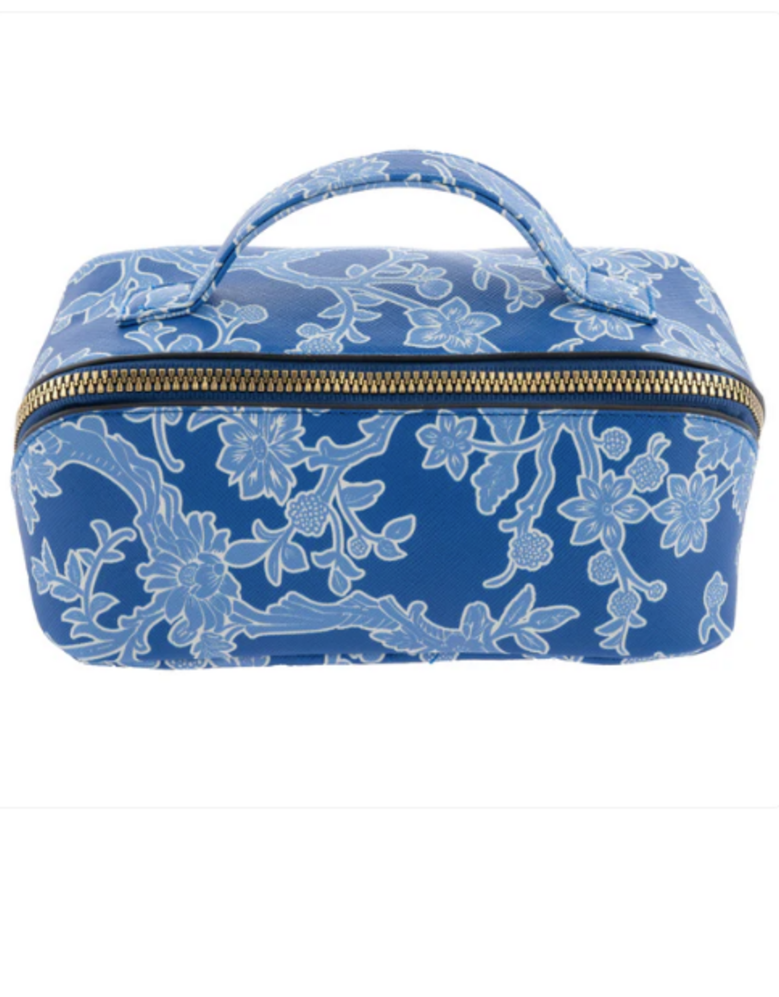 Karma  Blue Floral Zip Cosmetic Bag
