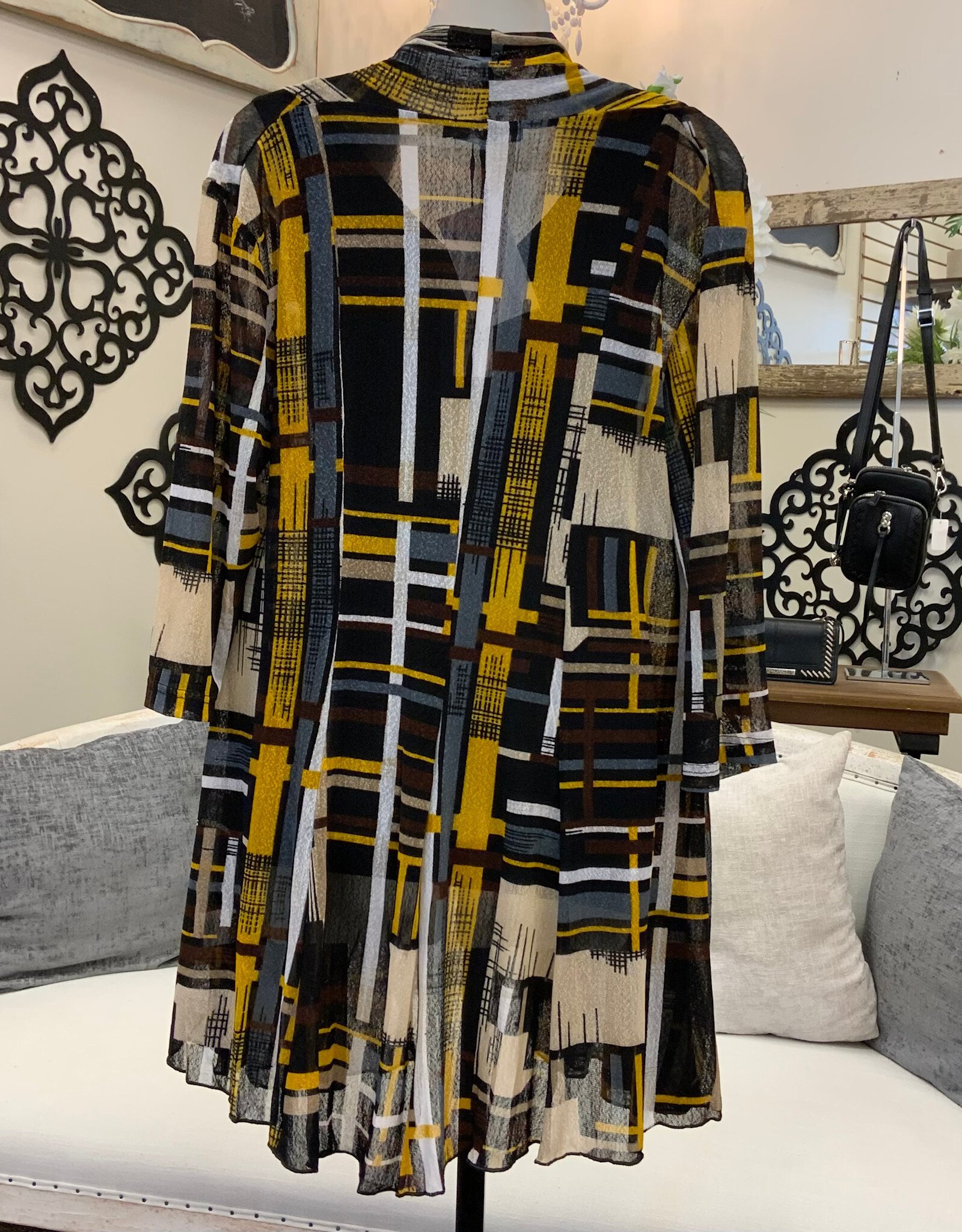 Creation Creations  Sheer Open Front Cardigan