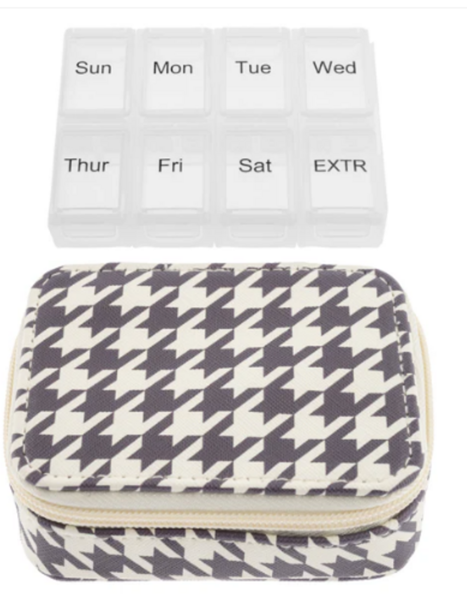 Karma Travel Pill Case Houndstooth