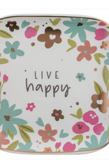Karma  Live Happy Floral Trinket Tray