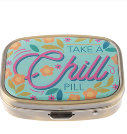 Karma Take A Chill Pill Small Metal Pill Case