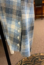 kerenhart Kerenhart  Light Blue Plaid Button Up Long Sleeve Top