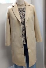 Soya Concept Soya 4PF Sand Single Breasted Wool Coat RC